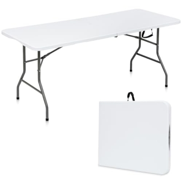 SKONYON 6FT Folding Table – Lightweight and Portable