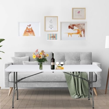 SKONYON 6FT Folding Table – Lightweight and Portable