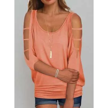 Miselon Cold Shoulder Summer Top for Women