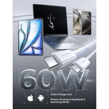 LISEN USB-C Fast Charging Cable 60W for iPhone and Samsung