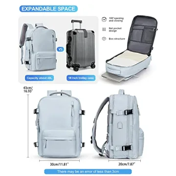 VGCUB Large Travel Backpack for Men Women Carry On