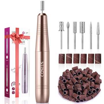 Portable COSLUS Nail Drill Kit for Perfect Nails