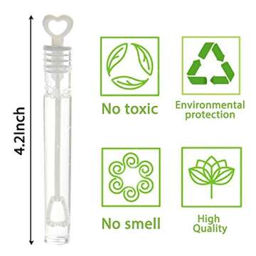 150 Piece Mini White Heart Bubble Wand Party Favors,Perfect for Wedding,Engagement,Anniversary,Valentine's Day,Graduation,Celebrations,Birthday,Special Festival,Sweet Gift for Couple Boys and Girls