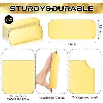 Therwen 30 Pcs Name Plates Laser Engraved Brushed Stainless Steel Plate Personalized Plaque Blank Cu...