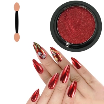 Allstarry Solid Chrome Nail Powder Magic Metallic Mirror Effect Mirror Glitter Glazed Manicure Decor...