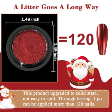 Allstarry Red Chrome Nail Powder for Stunning Nail Art