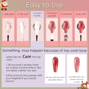 Allstarry Red Chrome Nail Powder for Stunning Nail Art