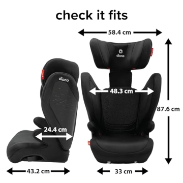 Diono Monterey 4DXT Latch Booster Seat for Big Kids Safety