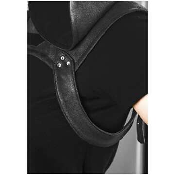 FURPHI Steampunk Rogue Medieval Hooded Cowl Hat Gothic Soft Faux Suede Cape Costume for Men Women (Large, Dark)