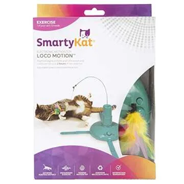 SmartyKat Loco Motion Teaser Wand Cat Toy for Playtime Fun