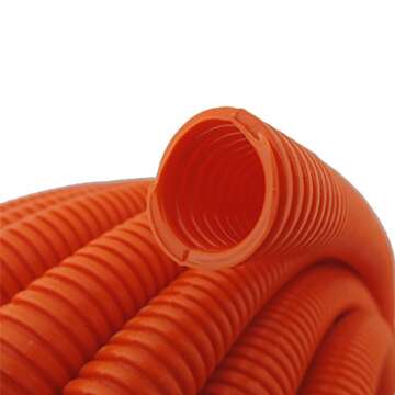 HydroMaxx® Flexible Polyethylene LDPE Non-Split Corrugated Wire Loom Tubing (Orange, 3/4" Dia x 100 ft)