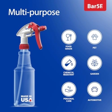 Durable 16-Ounce BPA-Free Spray Bottles for Kitchen & Garden