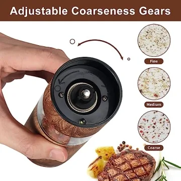 Electric Salt and Pepper Grinder Set with LED Light