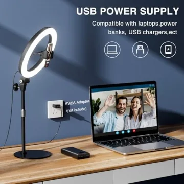 Yarrashop 10.5'' Desk Ring Light with Adjustable Stand