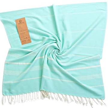 PAMUKLU Cloud Oversized Beach Towel - Sand-Resistant, Quick Drying, Compact, Soft and Absorbent - 10...