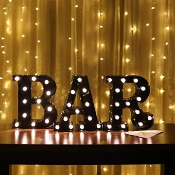 BAR Illuminated Marquee Sign for Parties and Home Bars
