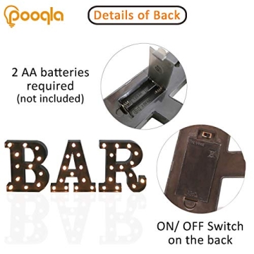 BAR Illuminated Marquee Sign for Parties and Home Bars