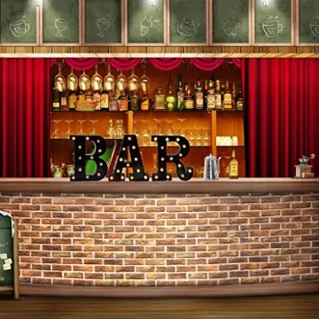 BAR Illuminated Marquee Sign for Parties and Home Bars