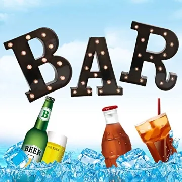 BAR Illuminated Marquee Sign for Parties and Home Bars