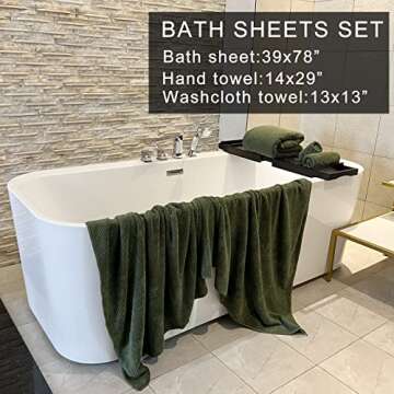 YTYC Towels,39x78 Inch Oversized Bath Sheets Towels for Adults Luxury Bath Towels Extra Large Sets f...