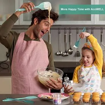 Premium Silicone Spatula Set - Heat Resistant 4pc Set for Nonstick Cookware