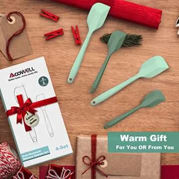 Premium Heat Resistant Silicone Spatula Set for Kitchen Cooking