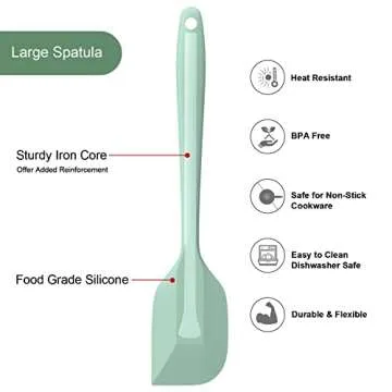 Premium Heat Resistant Silicone Spatula Set for Kitchen Cooking