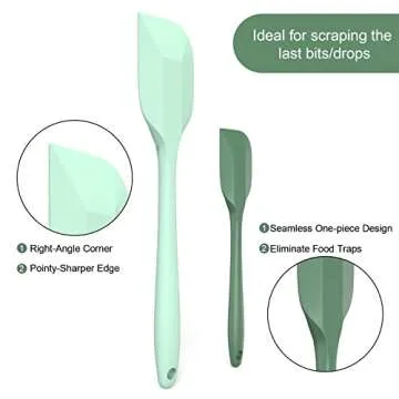 Premium Heat Resistant Silicone Spatula Set for Kitchen Cooking