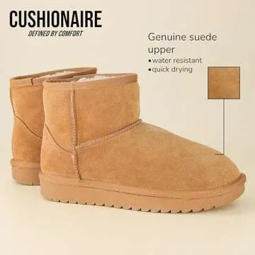 CUSHIONAIRE Women's Hipster Suede Boots - Comfort & Style