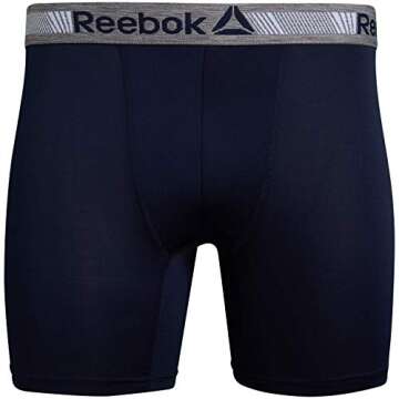 Reebok Men's Boxer Briefs - 6 Pack Performance Mens Underwear Boxer Brief with Contour Pouch - Mens ...