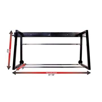 HyLoft 01000 Heavy Duty Adjustable Garage Wall Multi-Tire Rack Storage, Black