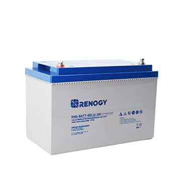 Renogy 12V 100Ah Rechargeable Deep Cycle Pure Gel Battery - Reliable Power for Off-Grid Adventures