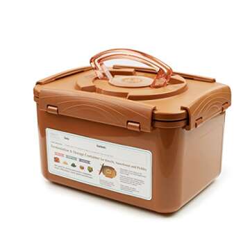 Crazy Korean Cooking Premium Kimchi, Sauerkraut Fermentation and Storage Container with Inner Vacuum...