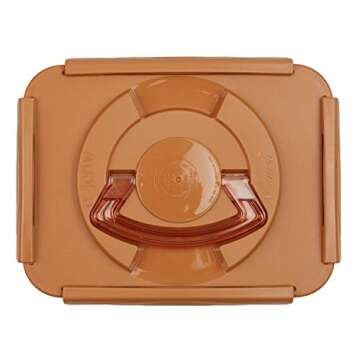 Crazy Korean Cooking Premium Kimchi, Sauerkraut Fermentation and Storage Container with Inner Vacuum Lid, Sandy Brown (1.3 Gal (5.2L) 1 PACK)