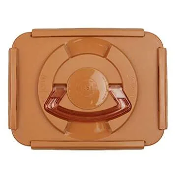 Crazy Korean Cooking Premium Kimchi, Sauerkraut Fermentation and Storage Container with Inner Vacuum Lid, Sandy Brown (1.3 Gal (5.2L) 1 PACK)