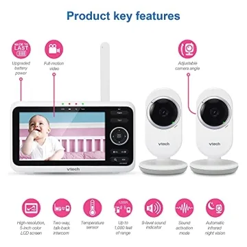 VTech VM350-2 Baby Monitor with 5-Inch Screen
