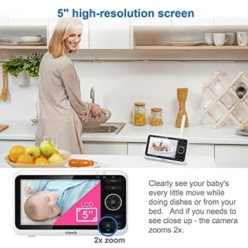 VTech VM350-2 Baby Monitor with 5-Inch Screen
