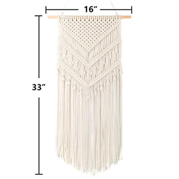 Boho Chic Macrame Wall Hanging Geometric Art Decor TIMEYARD