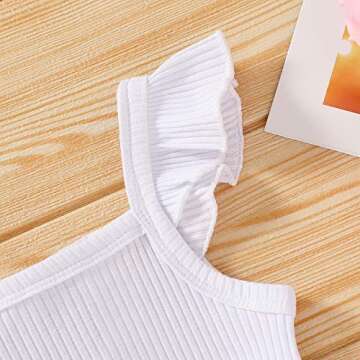 YOUNGER TREE Baby Girl Ruffled Romper - Summer Outfit 0-18M