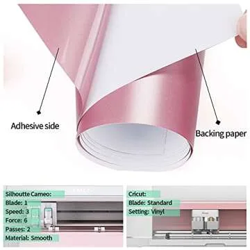 Gatichetta Matte Rose Gold Vinyl Craft Permanent Roll 12" x 10ft