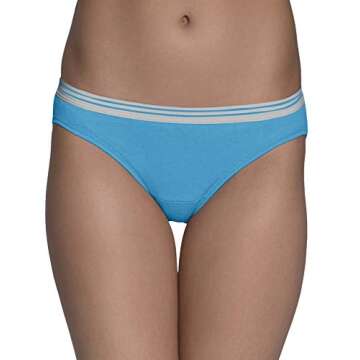 Fruit of the Loom Women's Eversoft Cotton Hipster Underwear, Tag Free & Breathable, Available in Plu...