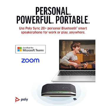Poly Sync 20+ Portable Bluetooth Speakerphone with Teams Support