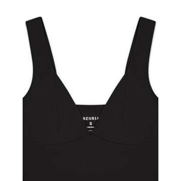 REORIA Women's Summer Deep V Neck Cami Tank Tops