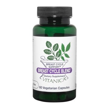 Vitanica Breast Cycle Blend - Women's Hormonal Support with Iodine and Borage Oil - 60 Capsules