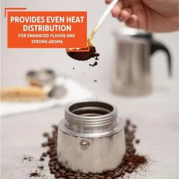 IMUSA Stainless Steel 6-Cup Espresso Coffeemaker