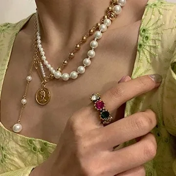 18K Gold Plated Y2K Coin Pendant Necklace for Women