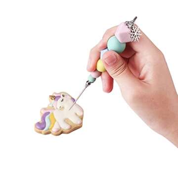 YYANGZ Biscuit Cookie Icing Pin Cake Decorating Needle Tool Scriber Needle Sugar Stir Needle Scriber Needle Modelling Tool Baking Scribe Tool for Icing Sugar Craft