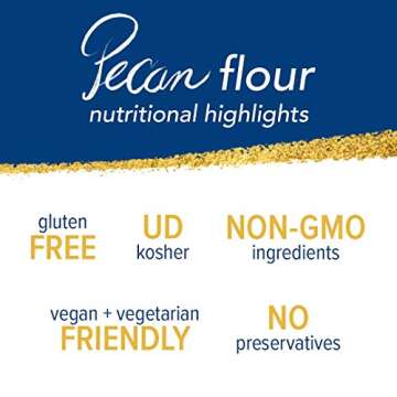 Fisher Pecan Flour, 32 Ounces, Naturally Gluten Free, No Preservatives, Non-GMO, Keto, Paleo, Vegan Friendly, Unblanched, Finely Ground