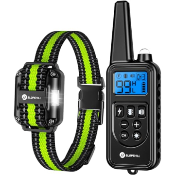 Dog Training Collar with 7 Training Modes, 2600Ft Remote for All Dogs (Green)