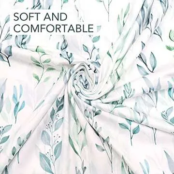 DILIMI Baby Car Seat Cover Green Leaf, Breastfeeding Cover Soft Breathable Infant Carseat Canopy Mul...